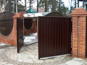 Двухстворчатые распашные ворота (металл,  панель) - foto 2